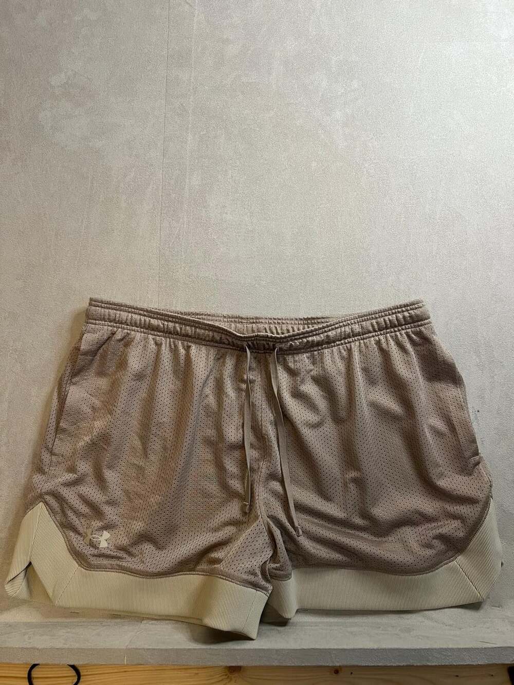 Under Armour Mesh Athletic Shorts Tan